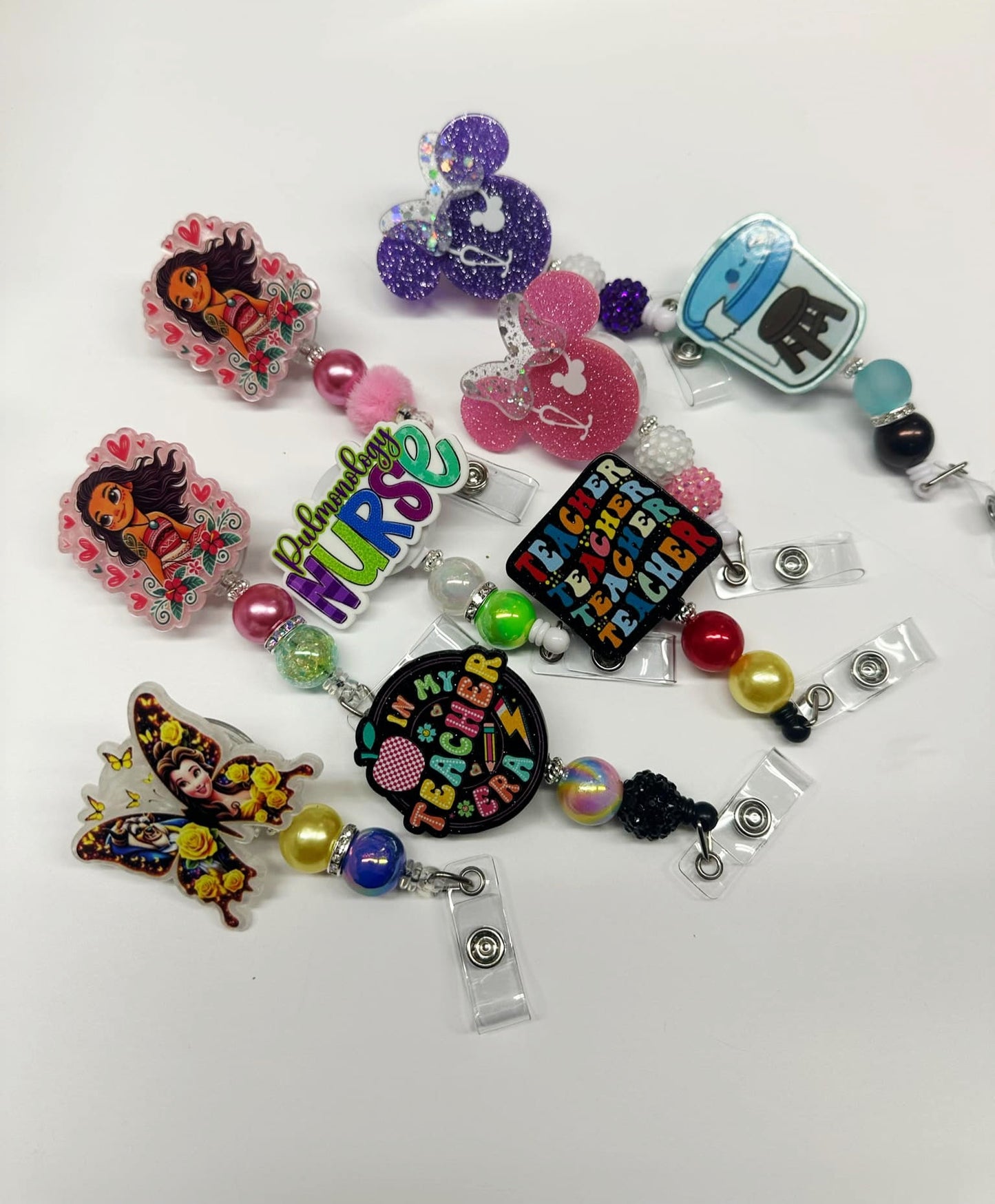 BADGE REEL WITH BEADS